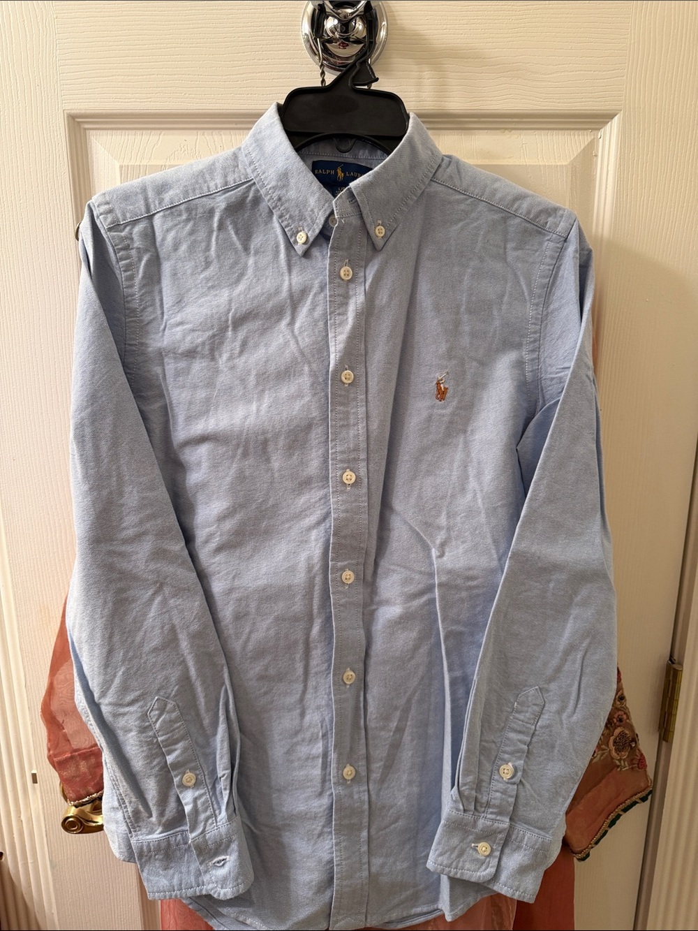 Ralph Lauren size LG 14-16 Light Blue Button-Down Oxford Shirt